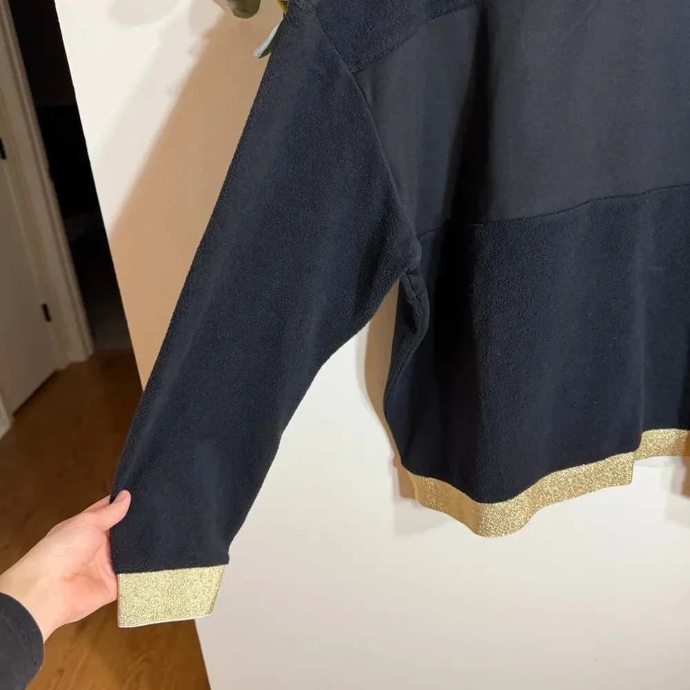 Nike Black and Gold Fleece Pullover
